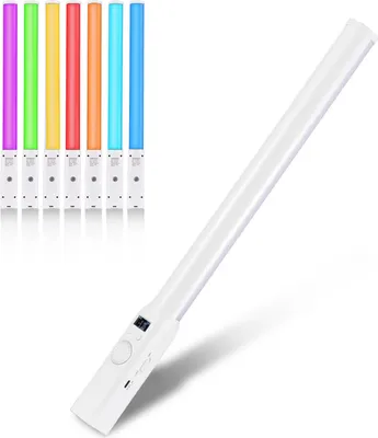 Obrázek produktu pro Ruční světlo RGB, 10 W, LED světelná lišta pro video, 2500 K šC 9900 K, stmívatelné, 20 světelných efektů, vestavěná dobíjecí baterie s mini stativem pro živé vysílání vlogů, fotografování portrétů produktů