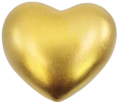 Produktbild von Goldenes Herz XL 8,2x7x3,1cm, aus Polyresin