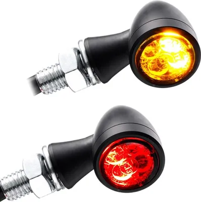 Immagine prodotto di Indicatore LED moto con luce freno e posteriore E-mark TX1 nero