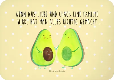 Produktbild von Mr. & Mrs. Panda magnet Avocado Pärchen - Gelb Pastell - Geschenk, Geburt, Schwangerschaft, Familie, Avocados, Notizhalter, zettelhalter, büromagnet, Kühlschrankmagnet