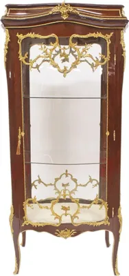 Immagine prodotto di Casa Padrino Vetrina barocca - mobile barocco - vetrina 74 x 63 x H 174 cm - mobile da soggiorno in mogano / oro