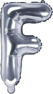 Produktbild von Folienballon Buchstabe "F", 35cm, silber, 1 Stk.