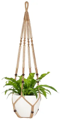 Productafbeelding van Macramé plantenmand – Ophangmand voor planten – Voor binnenshuis – 109 cm – 1 stuk