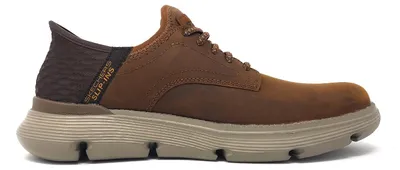Immagine prodotto di Scarpe da uomo Skechers Garza, modello stringato, colore marrone, ideali per il tempo libero