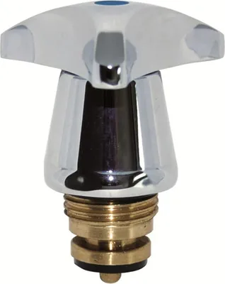 Produktbild von KIRCHHOFF Metall-Trecorngriff, Chrom, 1/2, mit Oberteil, Markierung blau