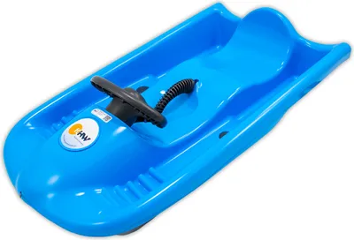 Produktbild von KHW Schlitten/Lenkbob/Rodel Snow Flyer, Farbe: iceblue. Hochwertiger, kälte-/lichtbeständiger Kunststoff. Belastbar bis 85 kg.