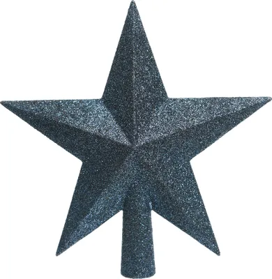 Produktbild von Christbaumspitze Stern mit Glitzer 19cm Kunststoff, nachtblau