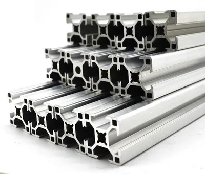 Productafbeelding van Allecto - 12 stuks aluminium profiel, 30 x 30 mm - Lichtgewicht en sterk - Veelzijdig inzetbaar - Groefprofiel 8 mm - Ideaal voor bouwprojecten - 90...