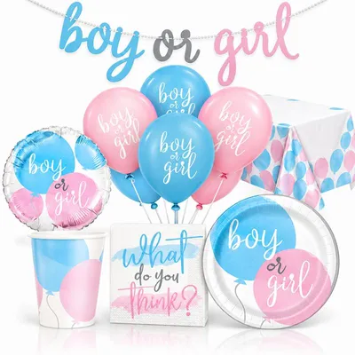 Produktbild von Babyparty Deko neutral Junge Mädchen Partyset Boy or Girl