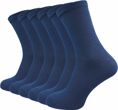 Produktbild von Gawilo  Diabetikersocken ohne Gummi & ohne Naht | Hochwertiges & feines Maschenbild | Herren (6 Paar), Blau / 39 - 42