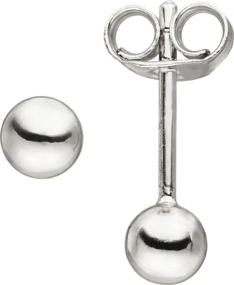 Produktbild von Ohrstecker Kugel 4 mm 925 Sterling Silber Ohrringe Kugelohrstecker