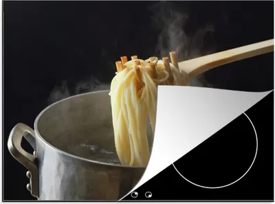 Produktbild von KitchenYeah© Herdabdeckplatte Spaghetti werden gekocht , 57x51cm, Küche Deko, Glaskeramikkochfeld Herdabdeckung, Abdeckplatte fùr Kochfeld