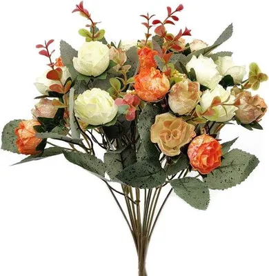 Produktbild von Famanu Kunstblumenbuchet - Hochwertige Seidenblumen für Dekoration