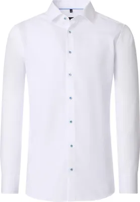 Produktbild von VENTI Herren Businesshemd Langarm Kent Modern-Fit Popeline Weiß 46