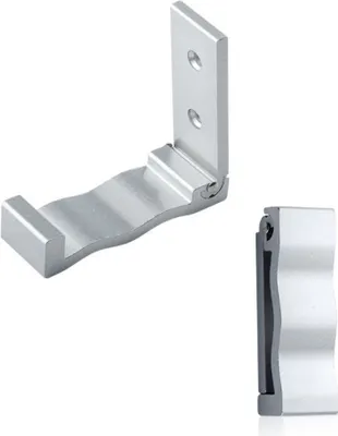 Produktbild von 2er Set Faltbare Wandhaken | multifunktionaler Klapphaken | 90° Grad Wandhandtuchhaken | Kopfhörerhalter - Farbe [silber] - Kleiderhaken aus Aluminiumlegierung | Garderobenhaken | Wandhandtuchhaken