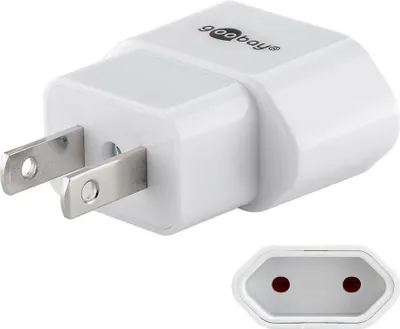 Produktbild von Goobay Netzadapter US/Japan, Weiß - Eurostecker (Typ C, CEE 7/16) > US-/Japan-Stecker (Typ A, NEMA 1-15, 2-polig)