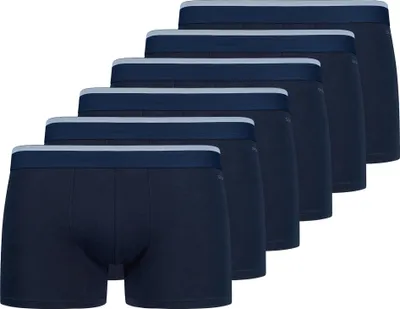 Produktbild von SKINY Herren Boxershorts, 6er Pack - Pants Baumwolle Multipack, Unterwäsche, Unterhose, einfarbig Blau L