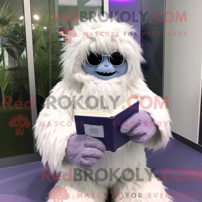 Obrázek produktu pro Postava REDBROKOLY maskota levandulového Yetiho v mikině s kapucí a brýlemi na čtení
