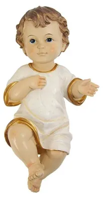 Produktbild von FADEDA Jesuskind mit Hemd  / Höhe:4 cm / handbemalt / detailgetreue Krippen Figuren - Weihnachten Tisch Dekoration Krippe Zubehör