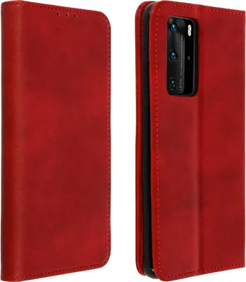 Image de Avizar, étui rabattable avec fonction support pour Huawei P40 Pro, couleur rouge