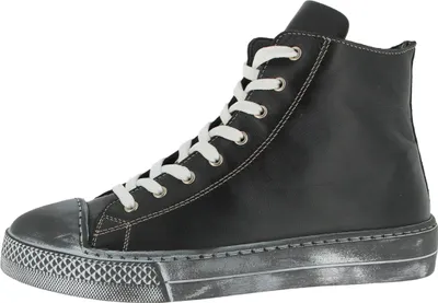 Produktbild von Andrea Conti Damen Sneaker Leder High Top Stiefelette Used Look 0067110, Größe:38 EU, Farbe:Schwarz