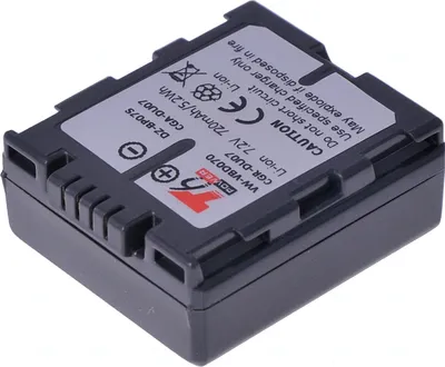 Immagine prodotto di Batteria T6 Power per Panasonic VDR-D310, Li-Ion, 7,2 V, 720 mAh (5,2 Wh), grigio