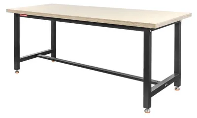 Zdjęcie produktu dla Stół warsztatowy metalowy roboczy do garażu WERKBERG 200x75x80 cm grafit