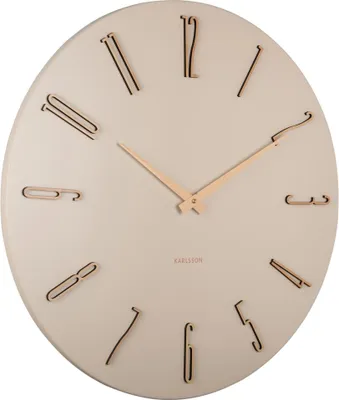 Produktbild von Karlsson – Esmerado große Wanduhr – gebrochenes Weiß – Ø60 cm