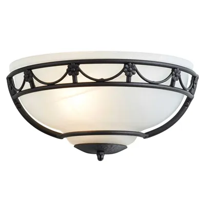 Immagine prodotto di Applique Carisbrooke nera 1xE27x60W in vetro, dimensioni: 12x26,5x13 cm, IP20, Elstead