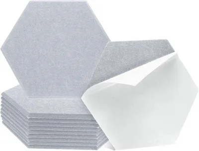 Image de Panneaux insonorisants, autocollants, 30 x 26 cm, 12 pièces, gris