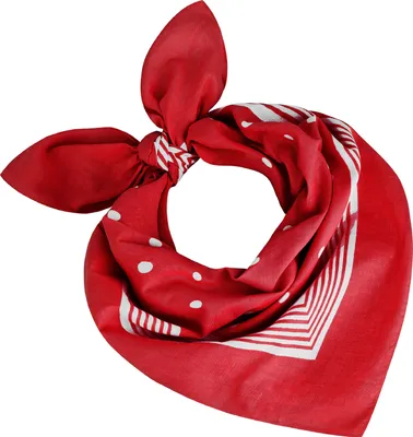 Tobeni 000803 Bandana mit Punkte Nickituch in 100 Baumwolle Rot
