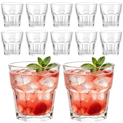12 Trinkgläser 160 ml, Caipirinha-Gläser, Cocktailgläser, Retro-Design