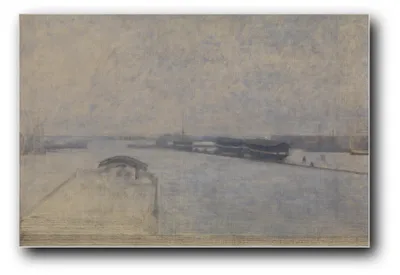 Immagine prodotto di Stampa artistica intitolata "Vista da Kvæsthusgade sul porto di Copenaghen" di Vilhelm Hammershøi – 40 x 60 cm – non incorniciata