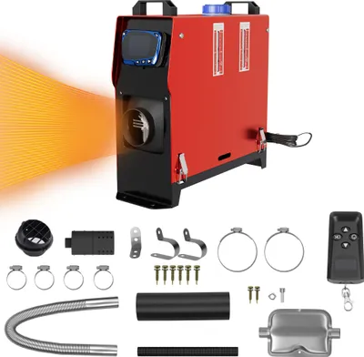 Obrázok produktu pre TRMLBE Dieselové kúrenie 12 V 8 kW Samostatné kúrenie Dieselový ohrievač vzduchu s LCD displejom a diaľkovým ovládaním pre kempovanie, dielňu, sklad, interiér (modro-červené)