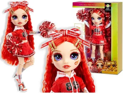 Zdjęcie produktu dla MGA Rainbow High Cheer cheerleaderka lalka Ruby Anderson 28 cm