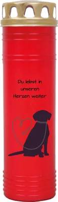 Productafbeelding van Grijze kaars, brandduur: 170 uur (7 dagen), afbeelding: Labrador