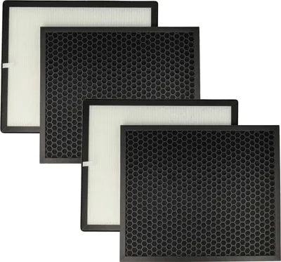 Produktbild von vhbw 4-teiliges Filter-Set kompatibel mit Levoit LV-PUR131, LV-PUR131S, LV-PUR13 Luftreiniger - HEPA-Filter, Aktivkohlefilter