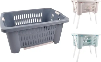 Produktbild von Wäschekorb mit ausklappbaren Beinen Wäschesammler Wäschetruhe Wäschebox