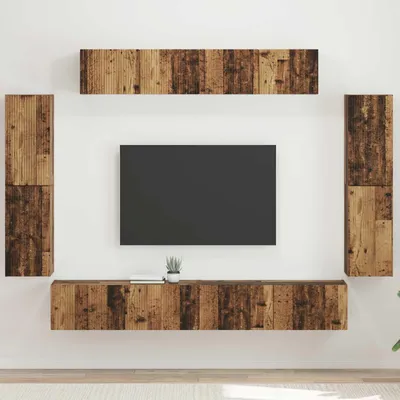 Immagine prodotto di Maison Exclusive - Mobile TV in legno massello, 8 pezzi