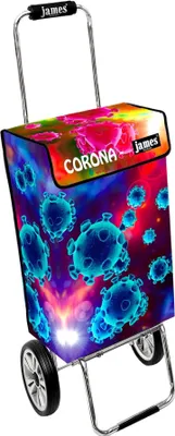 Obrázok produktu pre Nákupný vozík James - - robustný nákupný vozík s individuálnym dizajnom - jednofarebný: modrý v prevedení: Chrome19