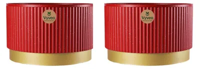 Productafbeelding van Vyveo - Bloempot Aro - Set van 2 - Rood - 35x22 cm