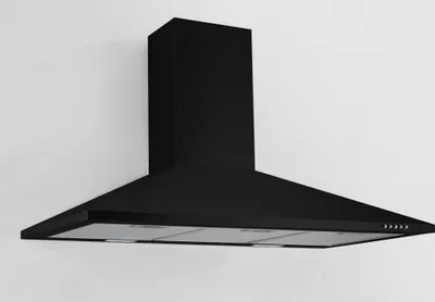 Produktbild von Dunstabzugshaube Wandhaube Kaminhaube 90 cm Schwarz Matt Respekta