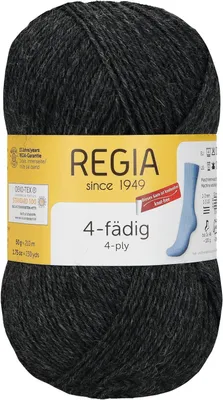 Produktbild von Schachenmayr REGIA 4-fädig Uni, 50g Anthrazit Meliert Handstrickgarne
