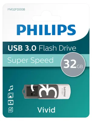 Produktbild von Philips USB-Stick 32 GB USB 3.0 Vivid Edition Leserate bis 100 MB/s