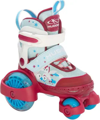 Image de HUDORA Patins à roulettes My First Quad LED Unicorn, Taille 26-29
