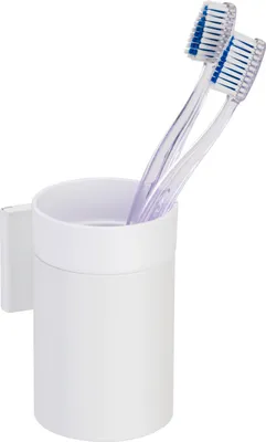 Obrázok produktu pre Držiak na zubné kefky WENKO Ovaro Uno – samolepiaci, bez vŕtania, biely