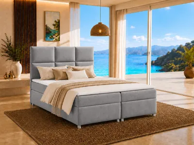 Produktbild von Boxspringbett, mit Bettkasten ,Trinity K-13 Bonellfederkern, inkl Topper, KI-generiertes Bild