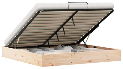 Produktbild von vidaXL Ottoman Bettgestell mit Stauraum Natur 180 x 200 cm