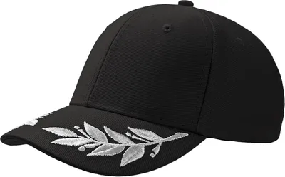 Produktbild von Atlantis Baseballkappe Winner mit gestickten Lorbeerblättern AB229 (Einheitsgröße) (Schwarz)