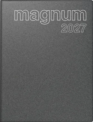 Produktbild von Buchkalender magnum 18,3x24cm 1 Woche/2 Seiten Kunststoff grau 2027